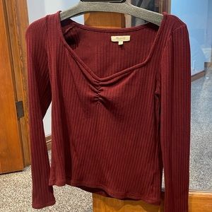 Madewell Ribbed Sweetheart Sweater Top